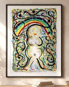 A New Garment That Actually Changes You in a Positive Way 2026 painting by Klaus Ferdinand Hempfling, Watercolor and Acrylic on Paper, 85 x 60 cm KFH Art