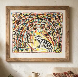 The Zebra in the Desert That Does Not Die of Thirst | Additional zebra work 2 2026 painting by Klaus Ferdinand Hempfling, Acrylic on Paper, 40 x 50 cm, KFH Art