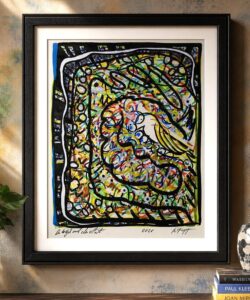 The Bird and the Nest 2026 painting by Klaus Ferdinand Hempfling, Watercolor and Acrylic on Paper, 65 x 50 cm, KFH Art