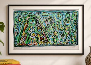The New Home 2026 painting by Klaus Ferdinand Hempfling, Acrylic on Paper, 40 x 50 cm, KFH Art